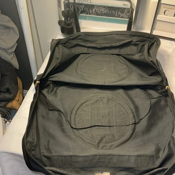 Fendi Patent-Trimmed Nylon Shoulder Bag GUC - Picture 12 of 13